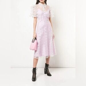 NWT Jill Stuart Runway Tulle Panel Midi Dress Size 6